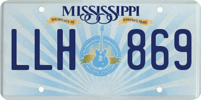 MS license plate LLH869