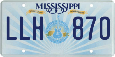 MS license plate LLH870