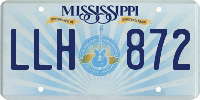 MS license plate LLH872
