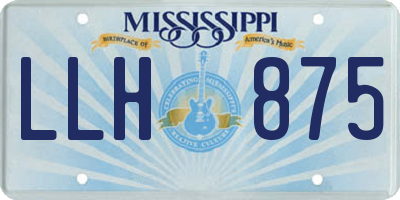 MS license plate LLH875