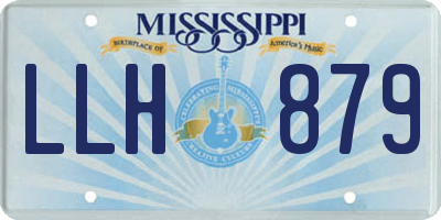 MS license plate LLH879