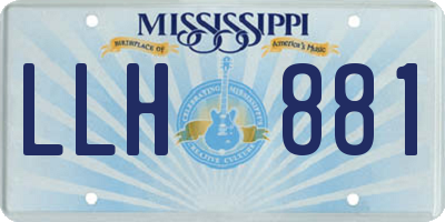 MS license plate LLH881