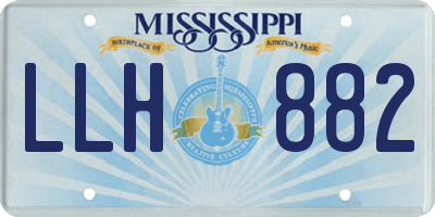 MS license plate LLH882