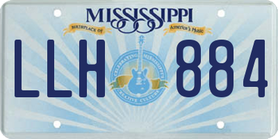 MS license plate LLH884