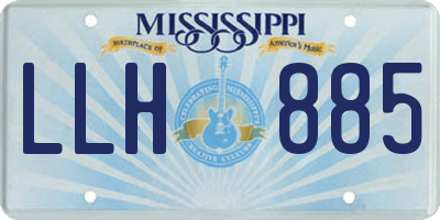 MS license plate LLH885