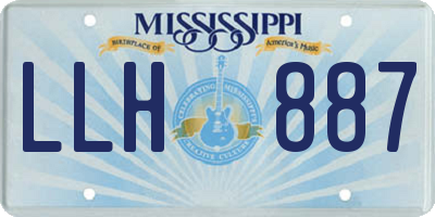 MS license plate LLH887