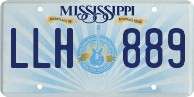 MS license plate LLH889