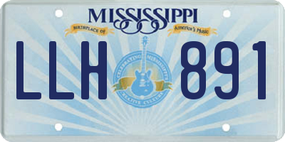 MS license plate LLH891