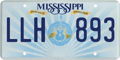 MS license plate LLH893