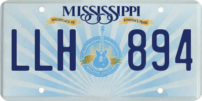 MS license plate LLH894