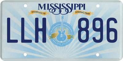 MS license plate LLH896
