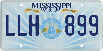 MS license plate LLH899