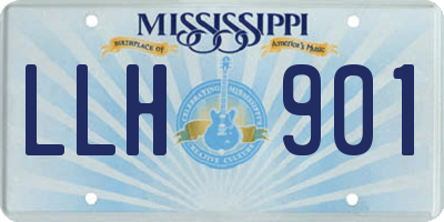 MS license plate LLH901