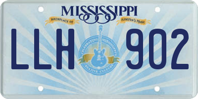 MS license plate LLH902
