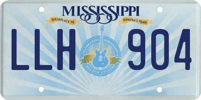 MS license plate LLH904