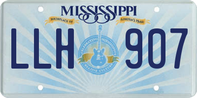 MS license plate LLH907