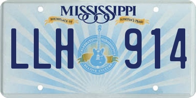 MS license plate LLH914