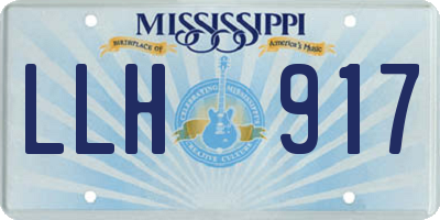 MS license plate LLH917