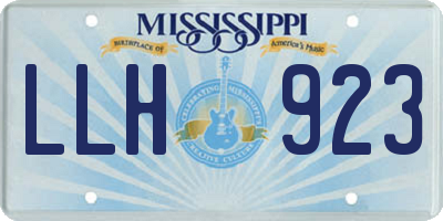 MS license plate LLH923