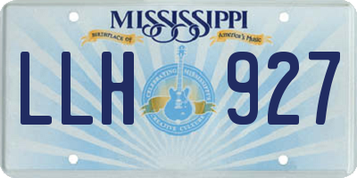 MS license plate LLH927