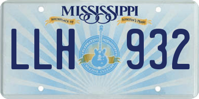 MS license plate LLH932