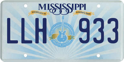 MS license plate LLH933
