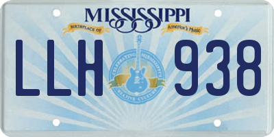 MS license plate LLH938