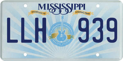 MS license plate LLH939