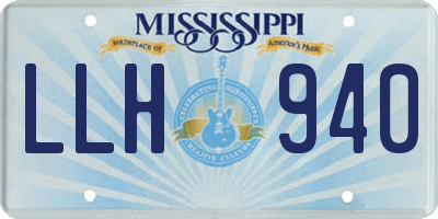 MS license plate LLH940