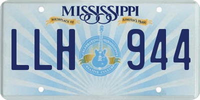 MS license plate LLH944