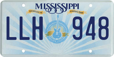MS license plate LLH948