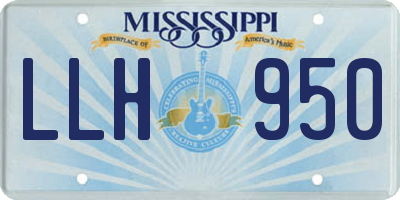 MS license plate LLH950