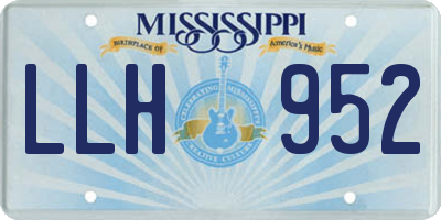 MS license plate LLH952