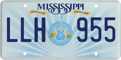 MS license plate LLH955