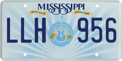MS license plate LLH956