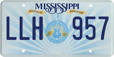 MS license plate LLH957