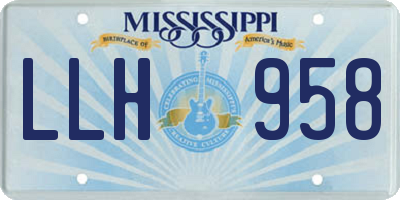 MS license plate LLH958