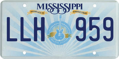 MS license plate LLH959