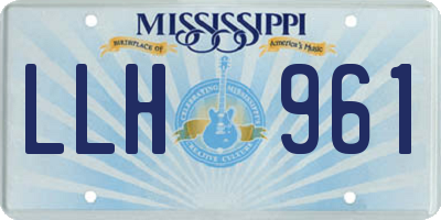 MS license plate LLH961