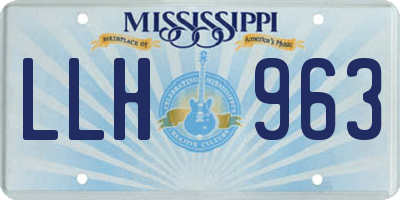 MS license plate LLH963