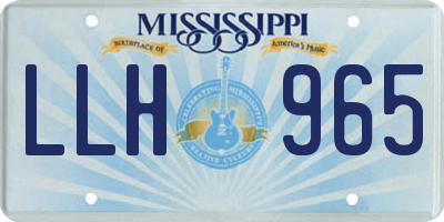 MS license plate LLH965