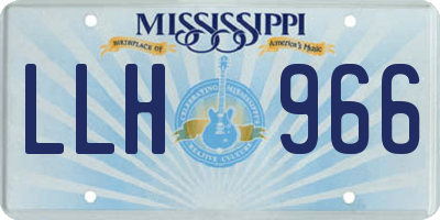 MS license plate LLH966