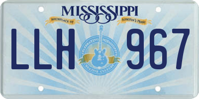 MS license plate LLH967