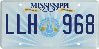 MS license plate LLH968