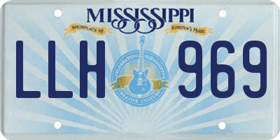 MS license plate LLH969