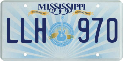 MS license plate LLH970