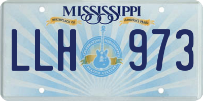 MS license plate LLH973