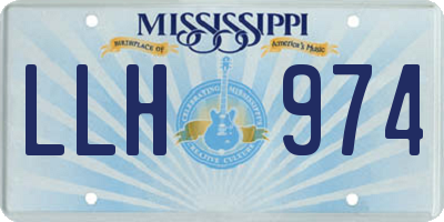 MS license plate LLH974