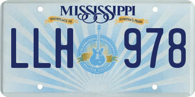 MS license plate LLH978