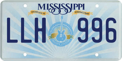 MS license plate LLH996